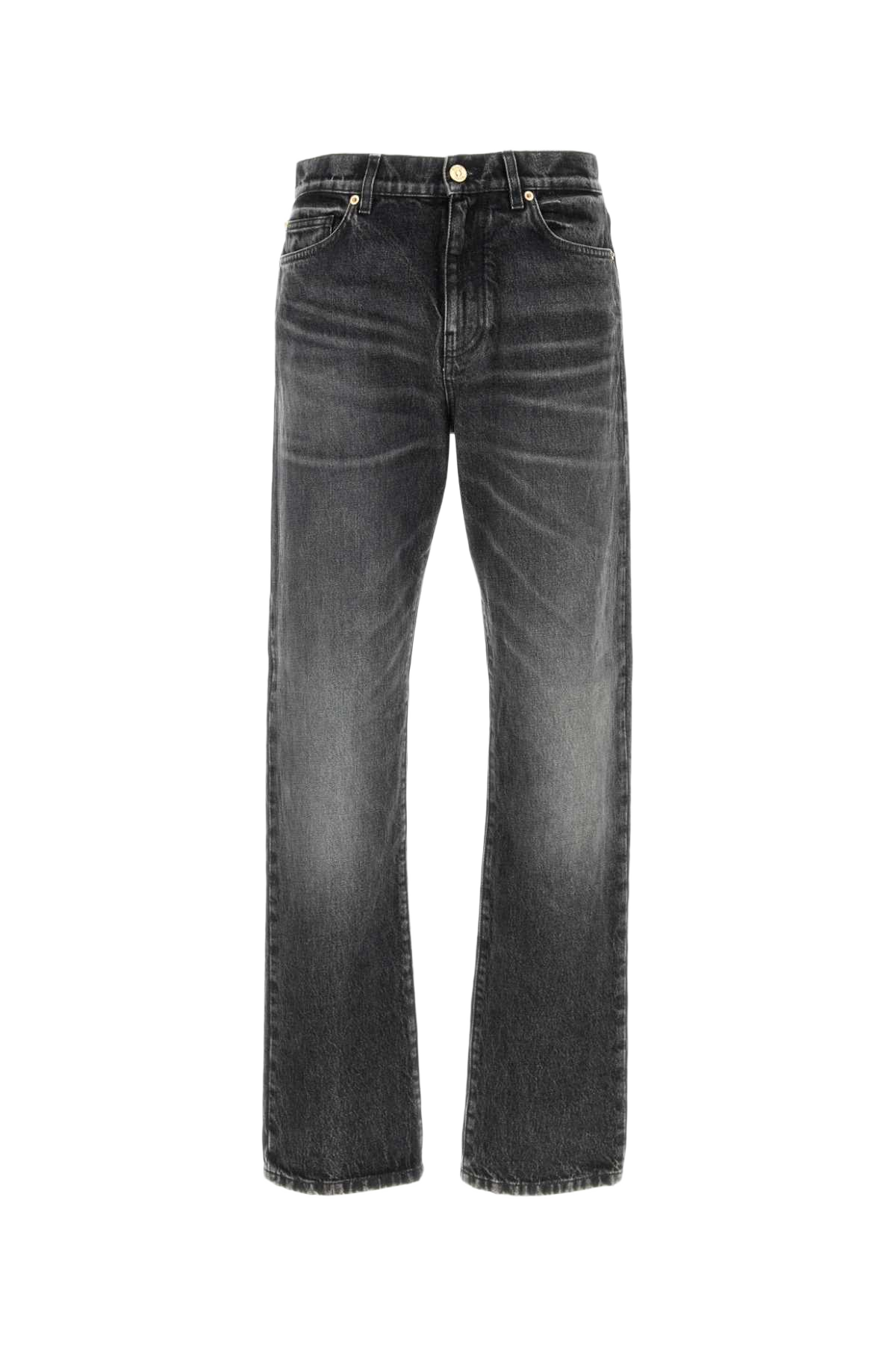 Slate Denim Jeans Mediumblack Exterior: Cotton