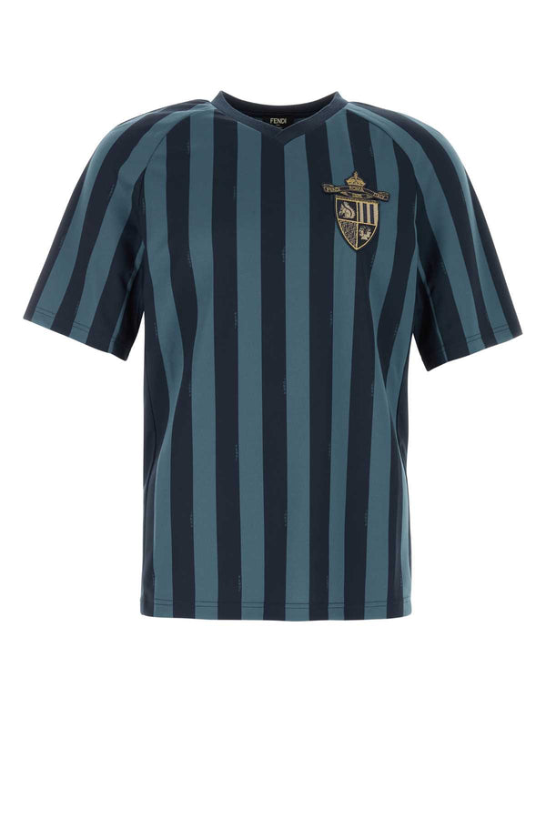 Fendi Crest 100% Polyester t-shirt in blue