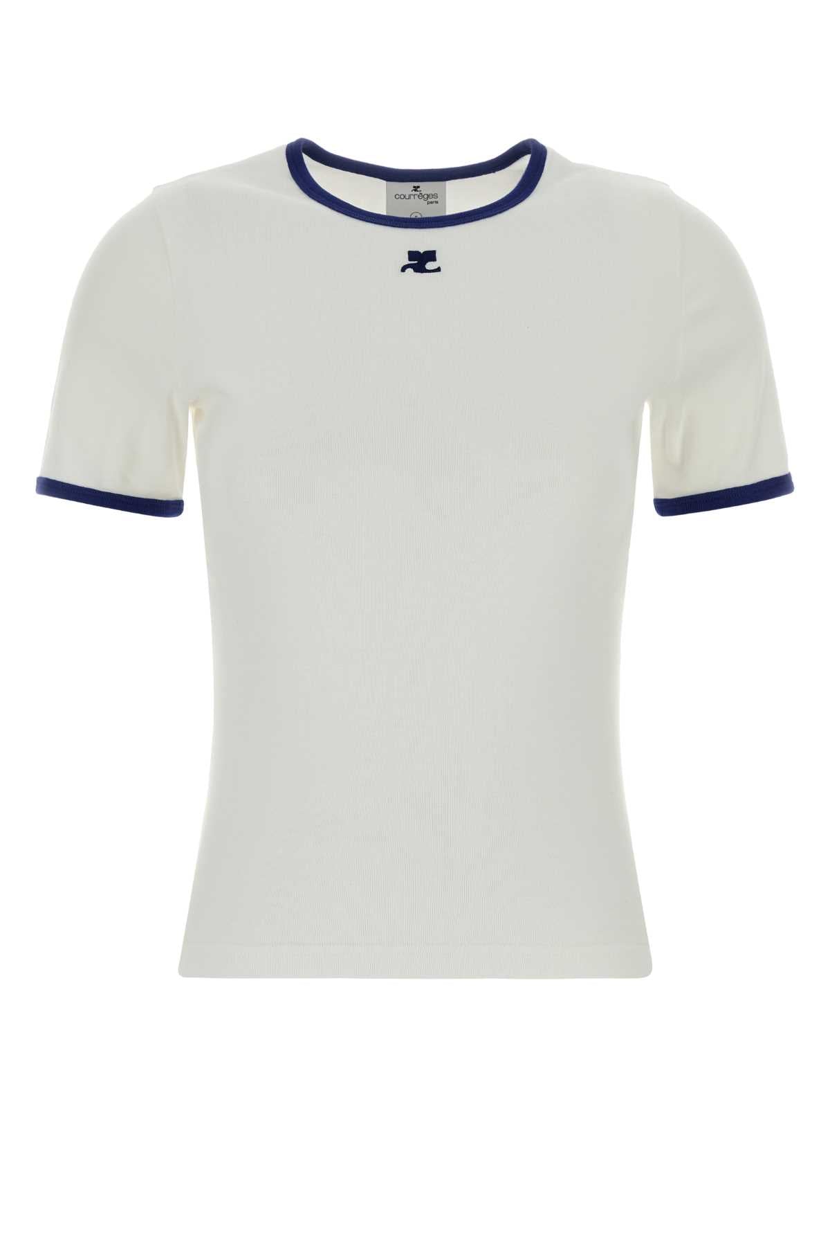 Heritagewhite/mineralbl Exterior: Cotton T-shirt