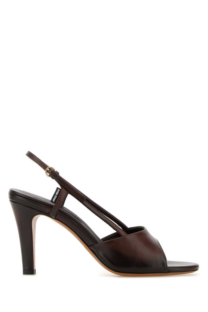 Chocolate Leather Sandals Moro Sandali
