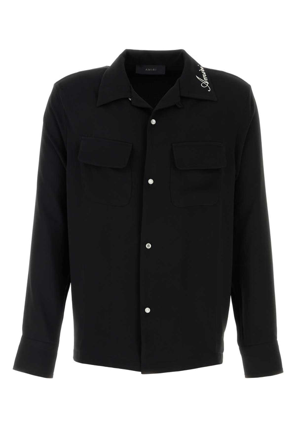 Amiri Pocket 100% Polyester shirt in black