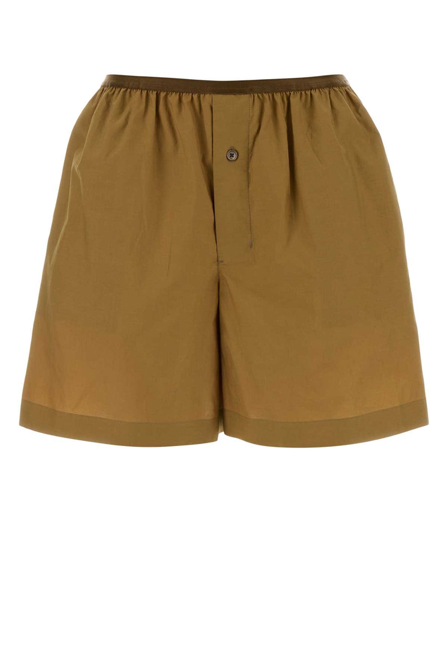 Lemaire Shorts 80% Cotton bermuda shorts in camel