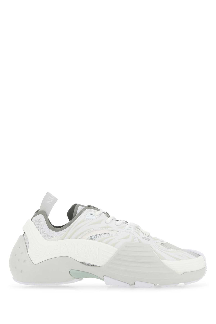 Lanvin Exterior: 100% Polyester 100% Polyurethane; Interior: 100% Fabric; Sole: Rubber sneaker in white
