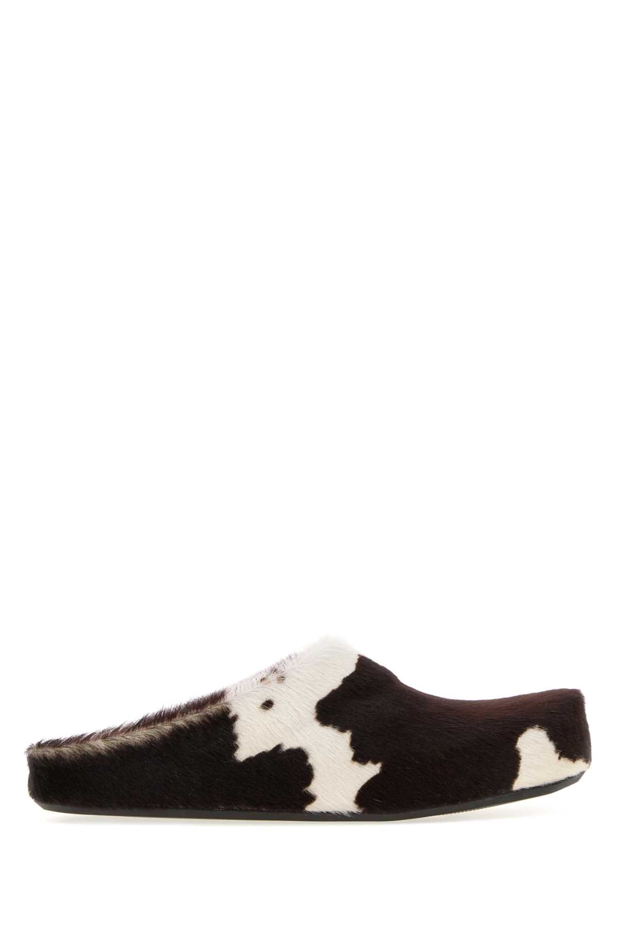 Printed Calf Hair Fussbett Slippers Lilywhitebrown Mocassini