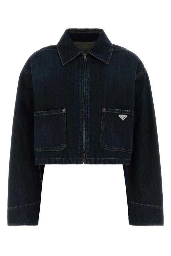 Prada 100% Cotton jacket in blue
