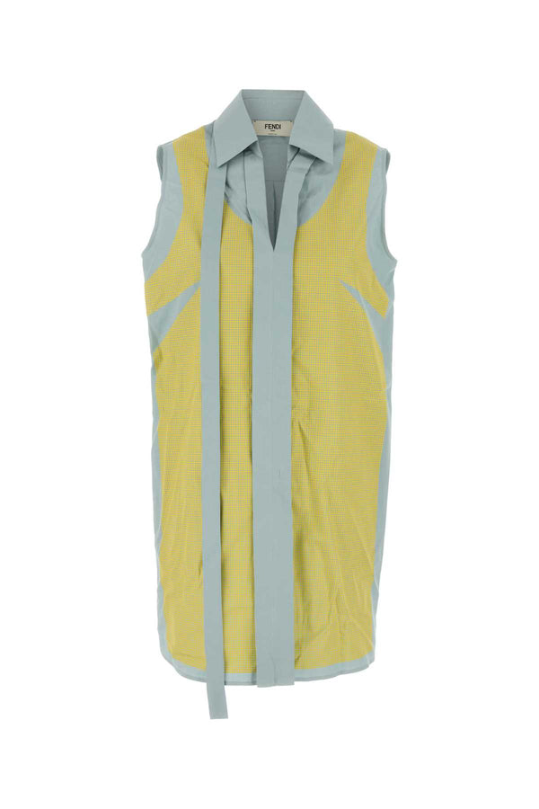 Fendi Exterior: 100% Cotton dress in blue