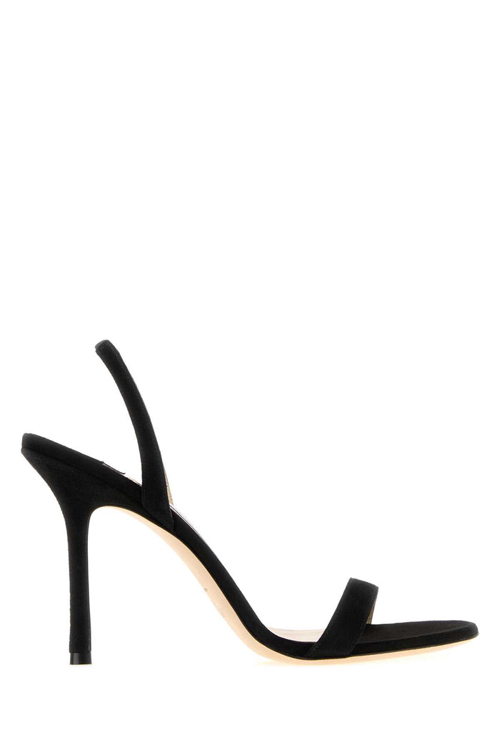 Black Suede Jenn Sandals Scarpe Con Tacco