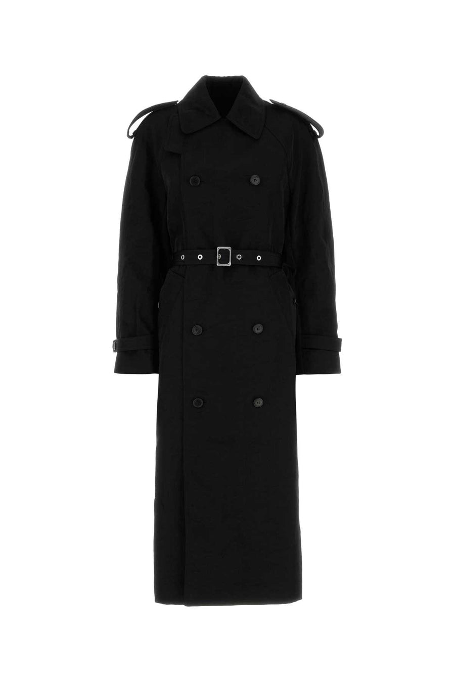 JW Anderson Coat 100% Nylon trench coat in black
