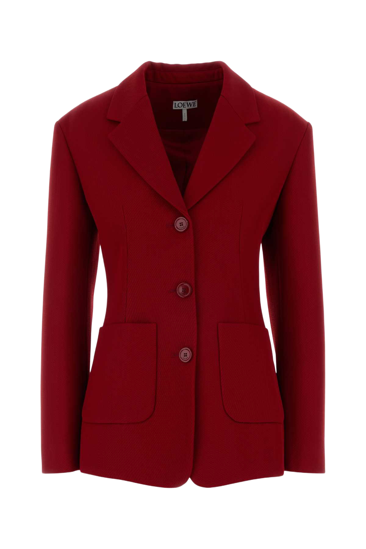 Red Wool Blend Blazer Giacche E Gilet