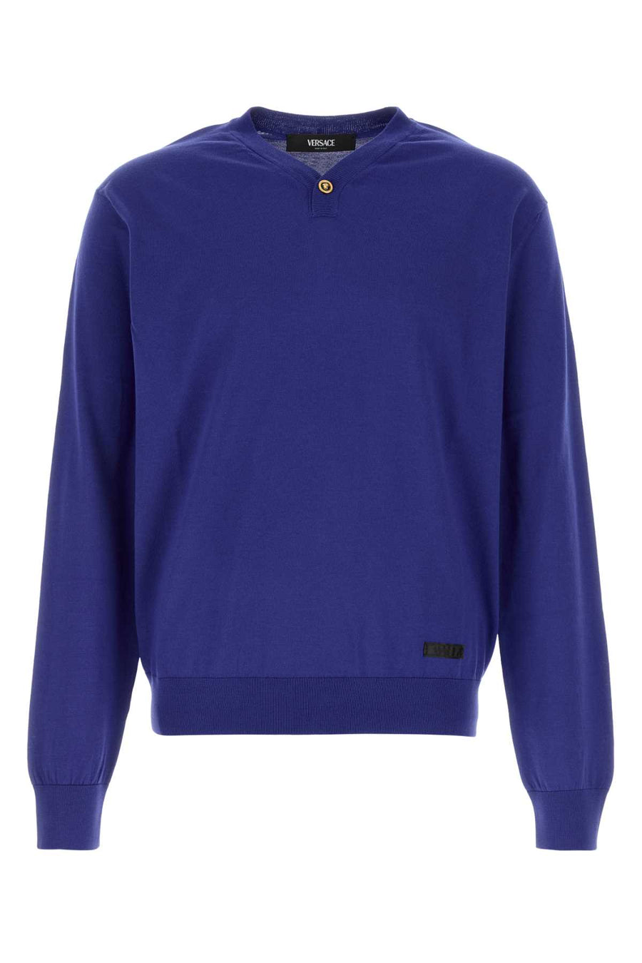 Versace Sweater 59% Silk sweater in blue