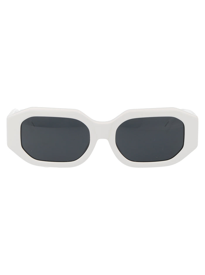Attico45c3sun C3 White/silver/grey Acetate Sunglasses