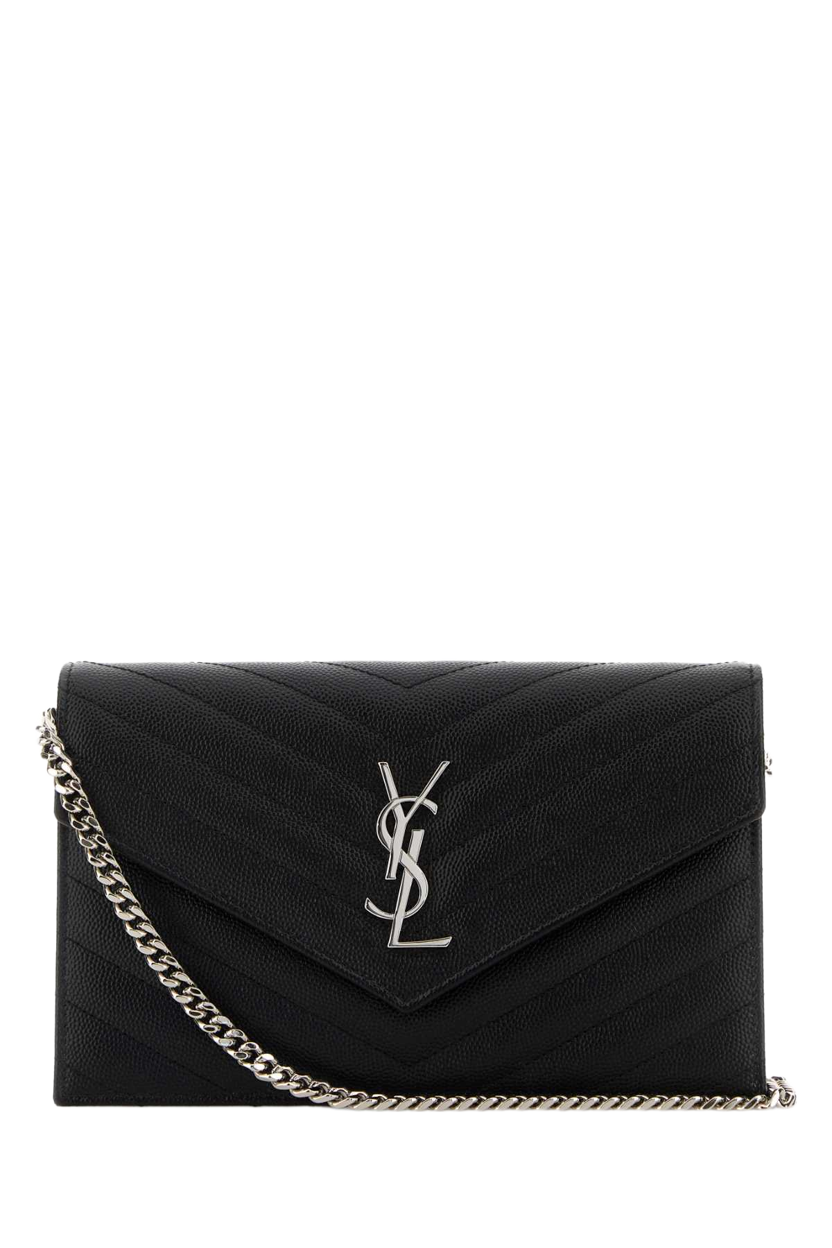 Black Leather Crossbody Bag Nero Portafogli