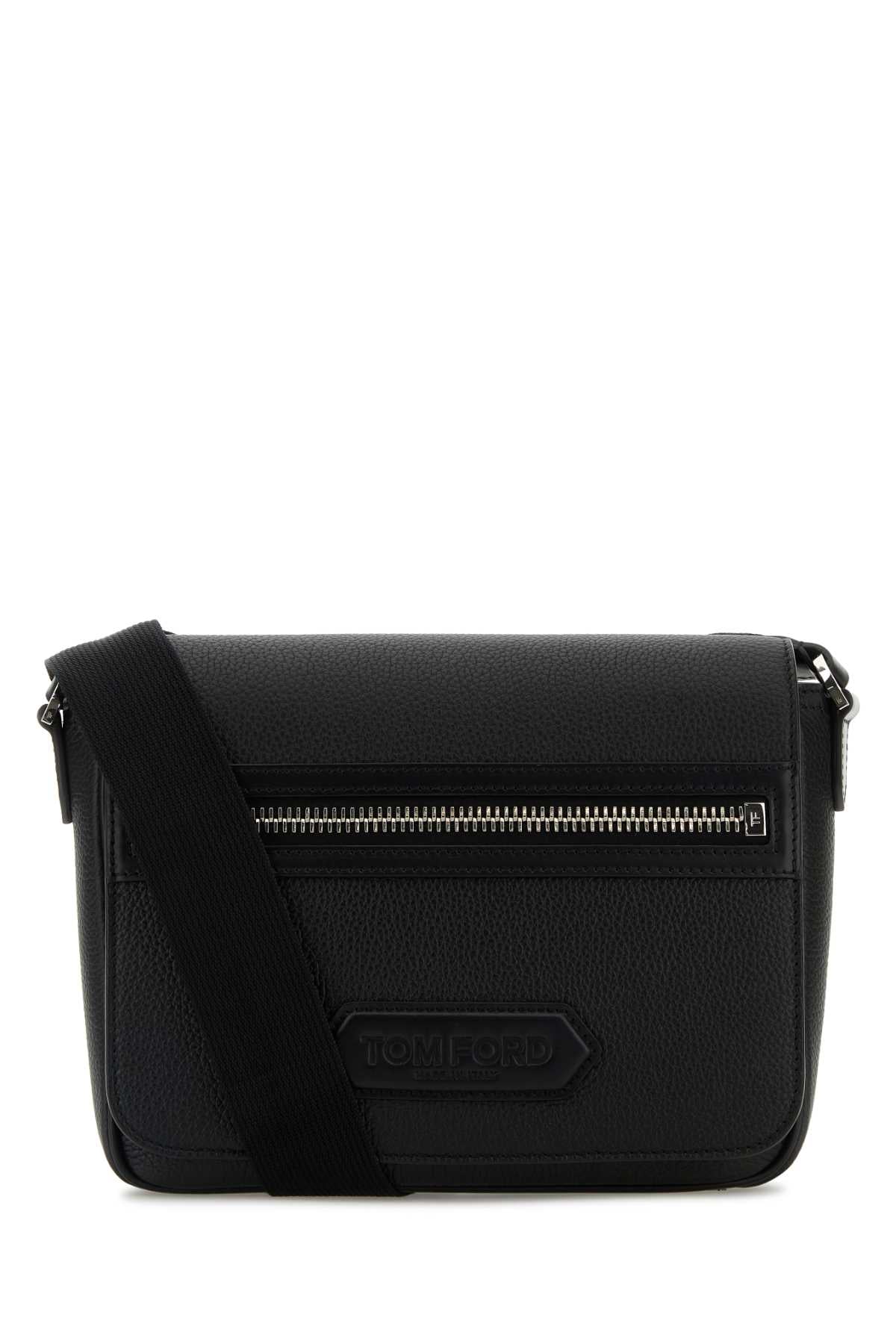 Black Leather Small Traveller Crossbody Bag Borse A Tracolla