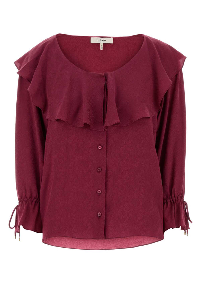 Fucsia Exterior: Silk Maglie