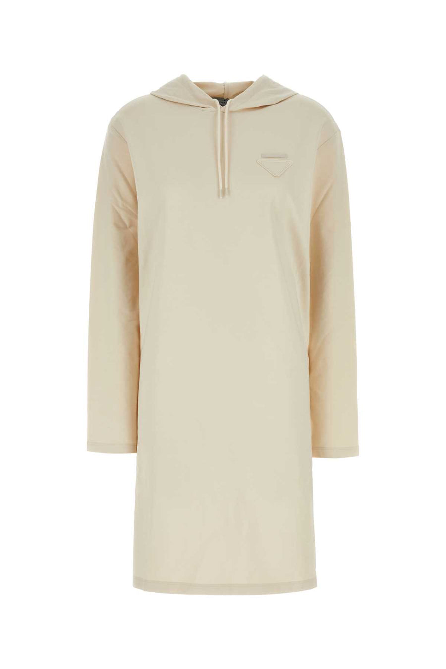 Prada 98% Cotton sweatshirt dress in beige