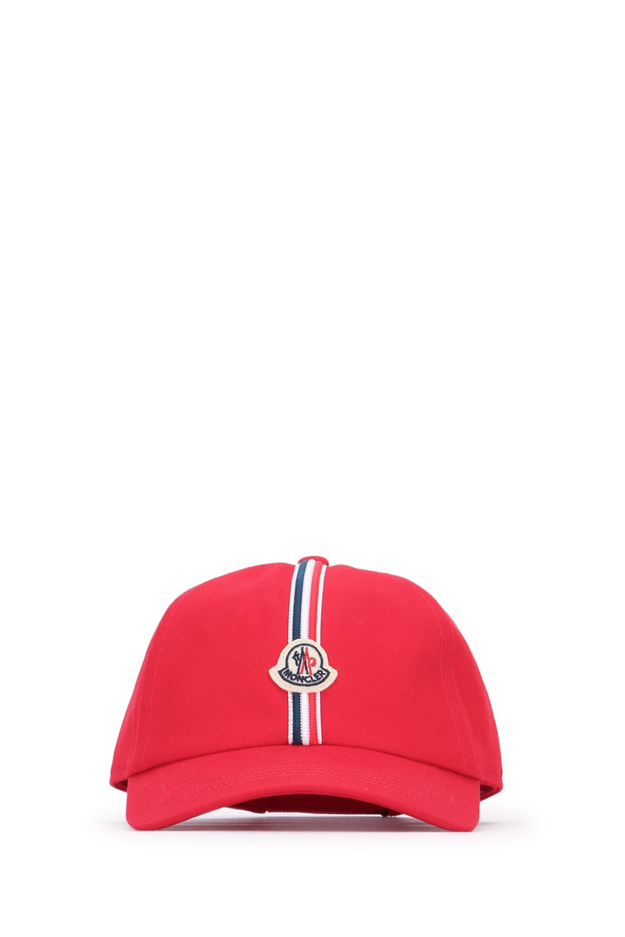 Moncler Jr BASEBALL Cotton baseball cap in red