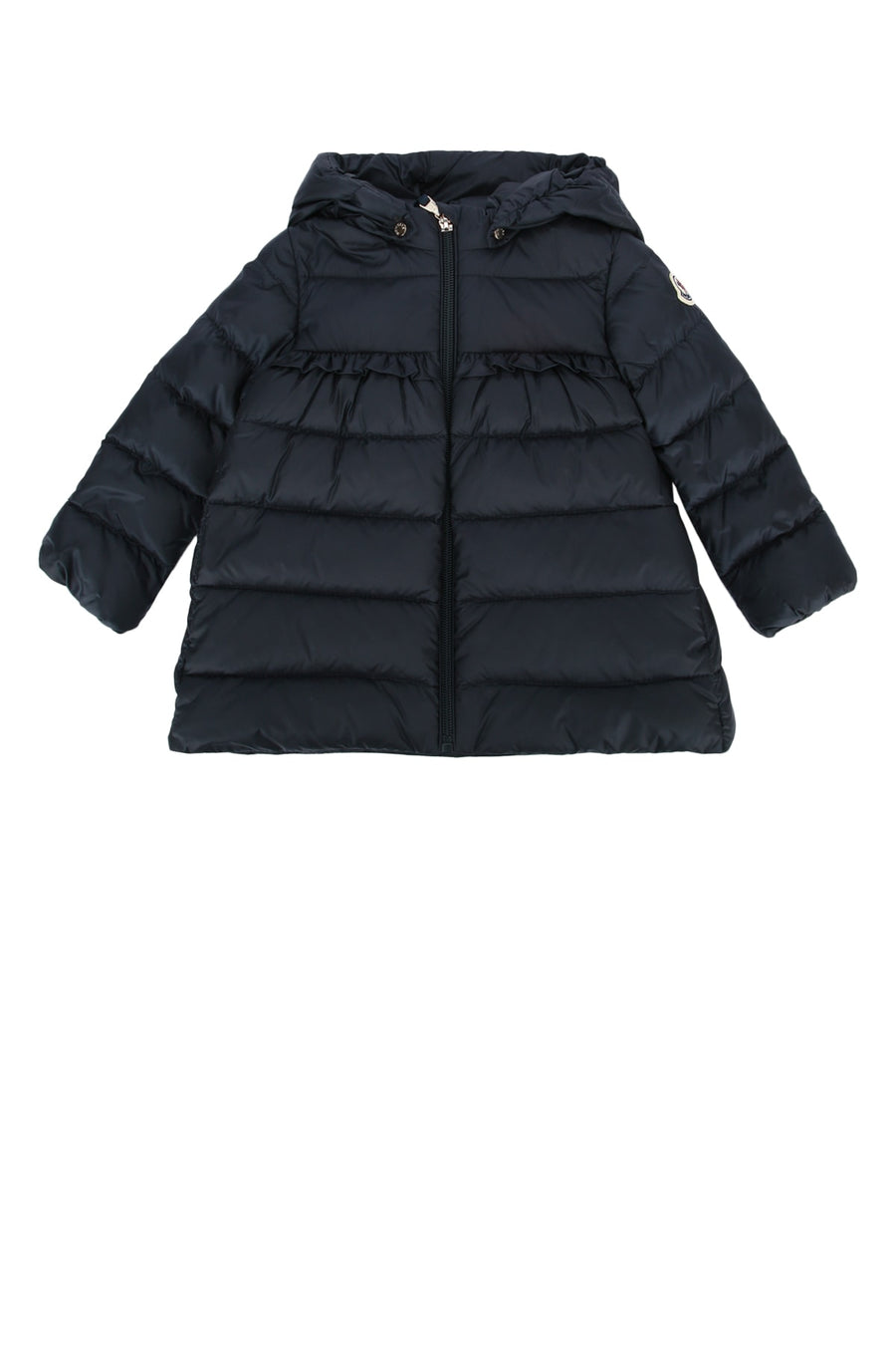 Moncler Jr Long 100% Polyamide/Nylon down jacket in black