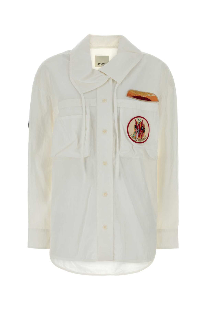 White Jersey Chely Shirt Exterior: Lyocell Nylon Giacche E Gilet