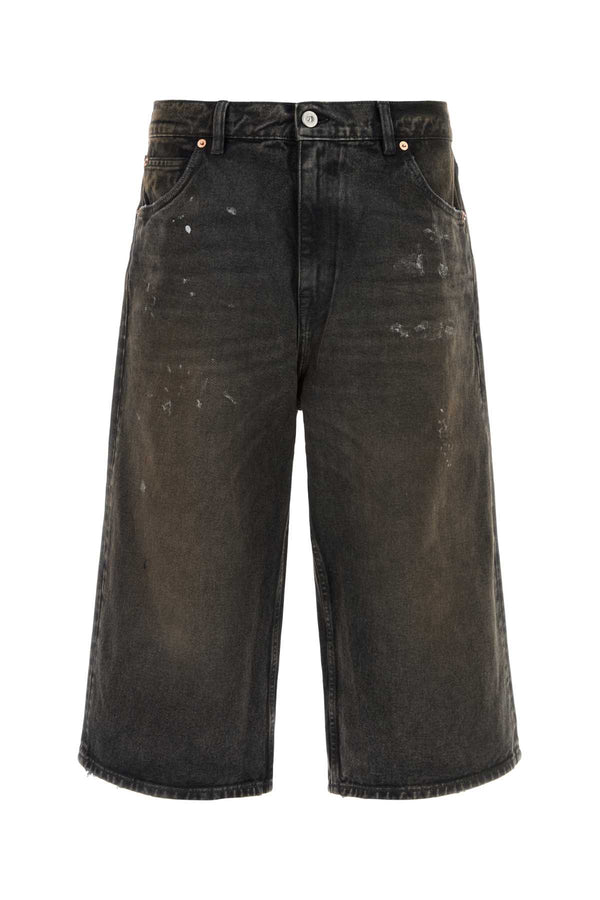 Our Legacy 100% Cotton bermuda shorts in black