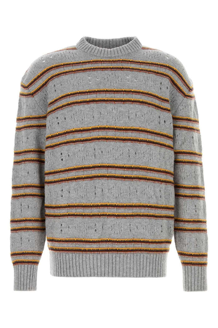 Embroidered Cashmere Sweater Inox Exterior: Maglieria