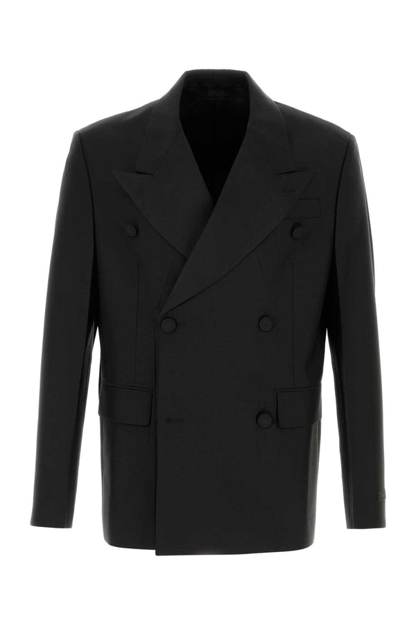 Prada Exterior: 60% Mohair 40% Wool; Lining: 100% Recycled cupro blazer in black
