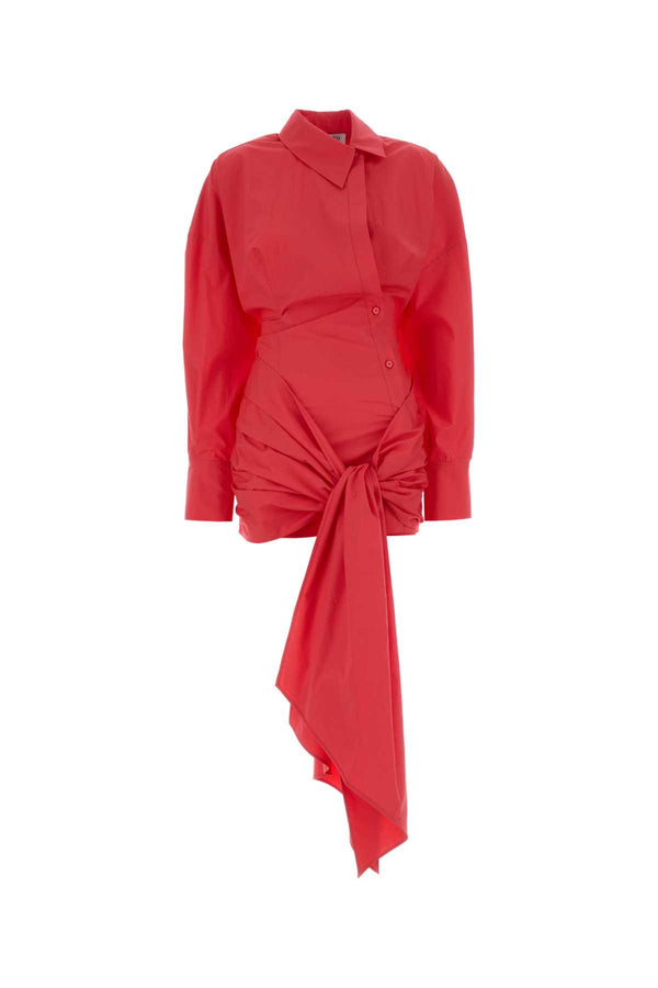 The Attico 100% Cotton dress in red