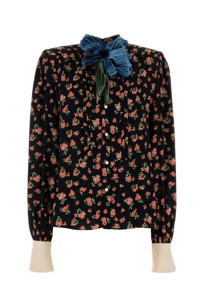 Nero+multicolor Exterior: Viscose Camicie