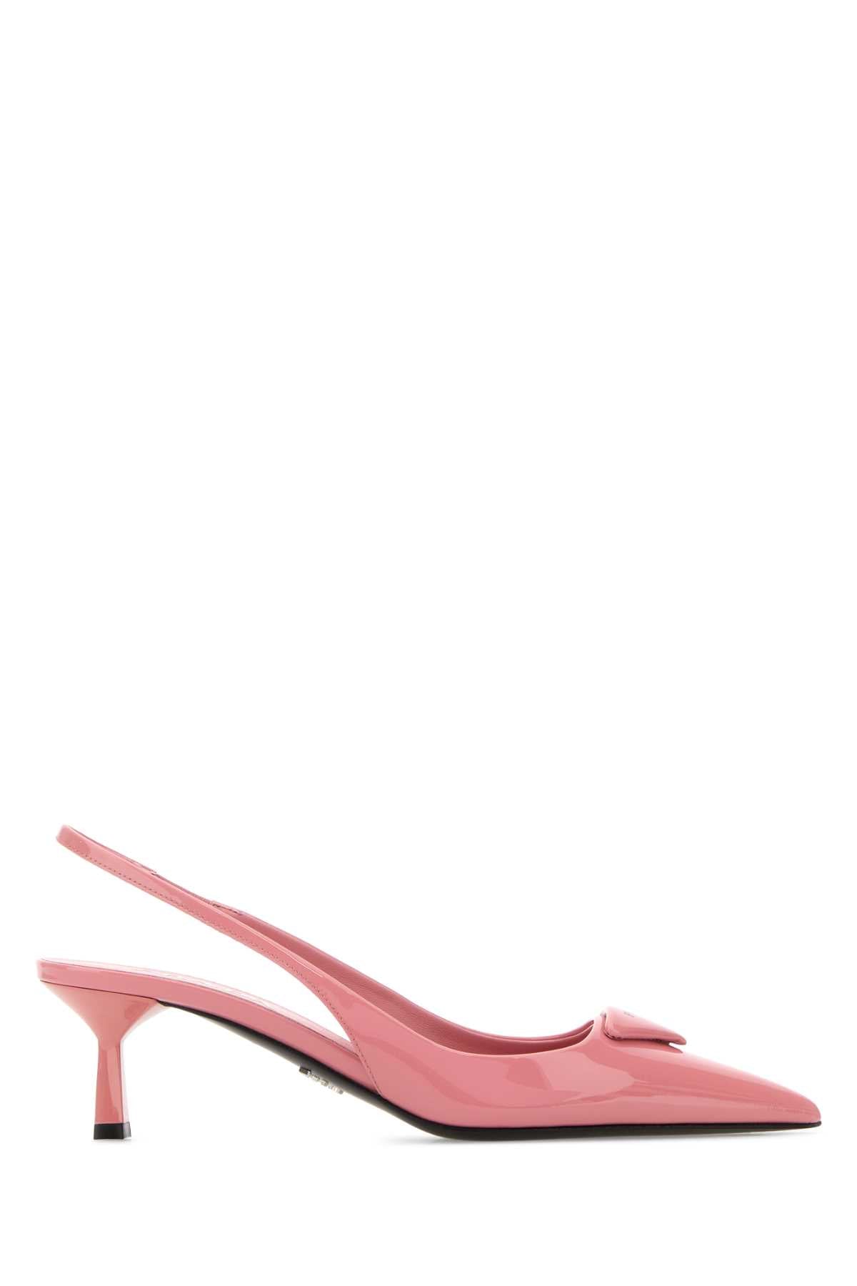 Pink Leather Pumps Petalo Scarpe Con Tacco