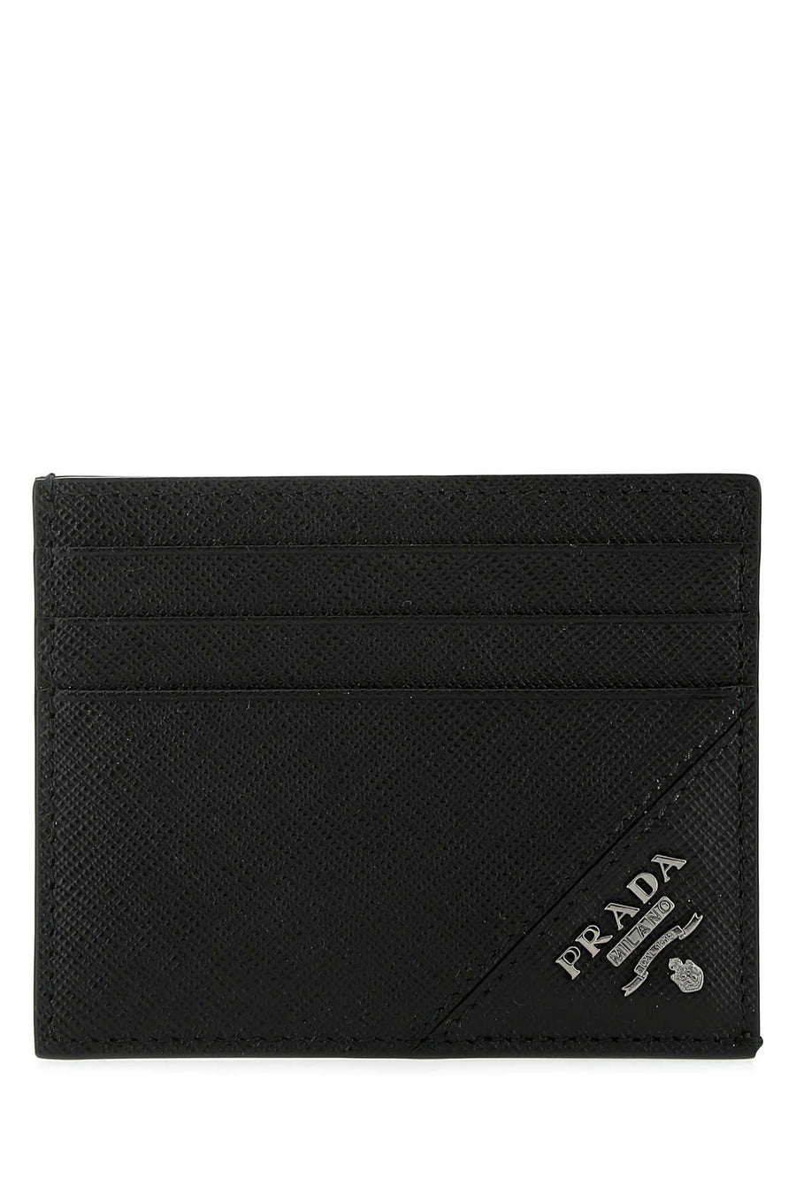 Prada 100% Vitello card case in black