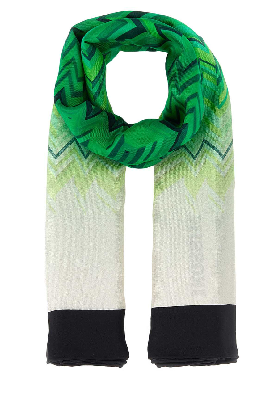 Missoni 100% Silk scarf in green