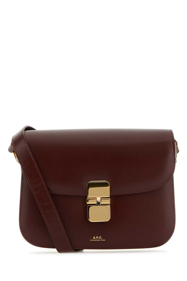 A.P.C. Grace 100% Vache crossbody bag in burgundy