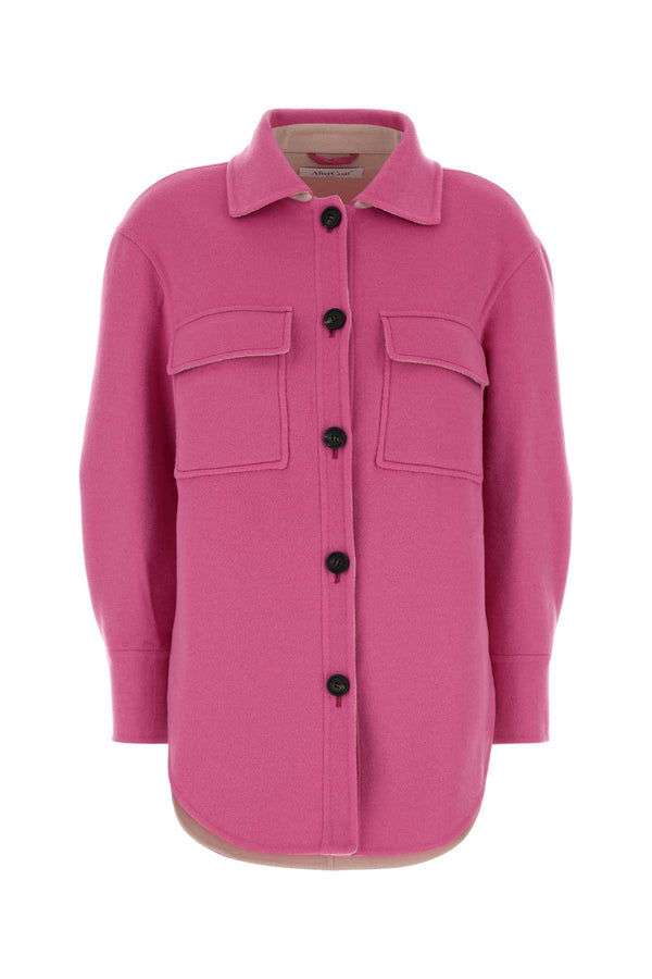 Aftercoat 90% Wool coat in pink