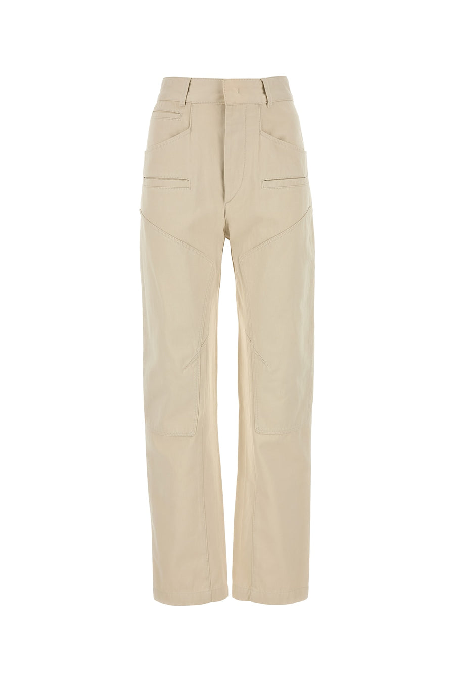 Isabel Marant 100% Cotton cargo pants in beige