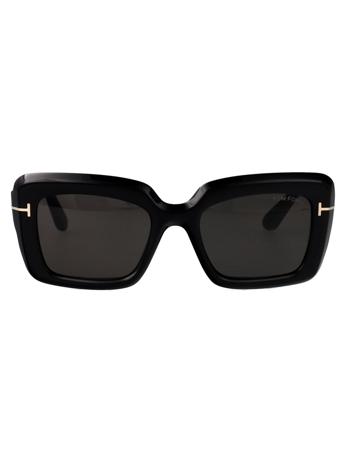 Ft1318 01a Nero Lucido / Fumo Acetate Sunglasses