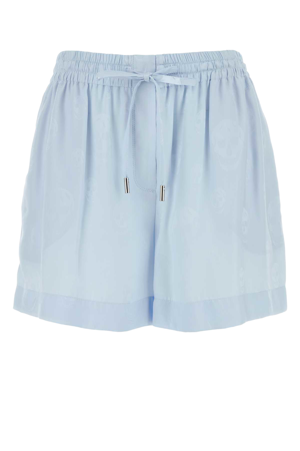 Pastel Light-Blue Jacquard Shorts Iceblue Fodera: Viscose