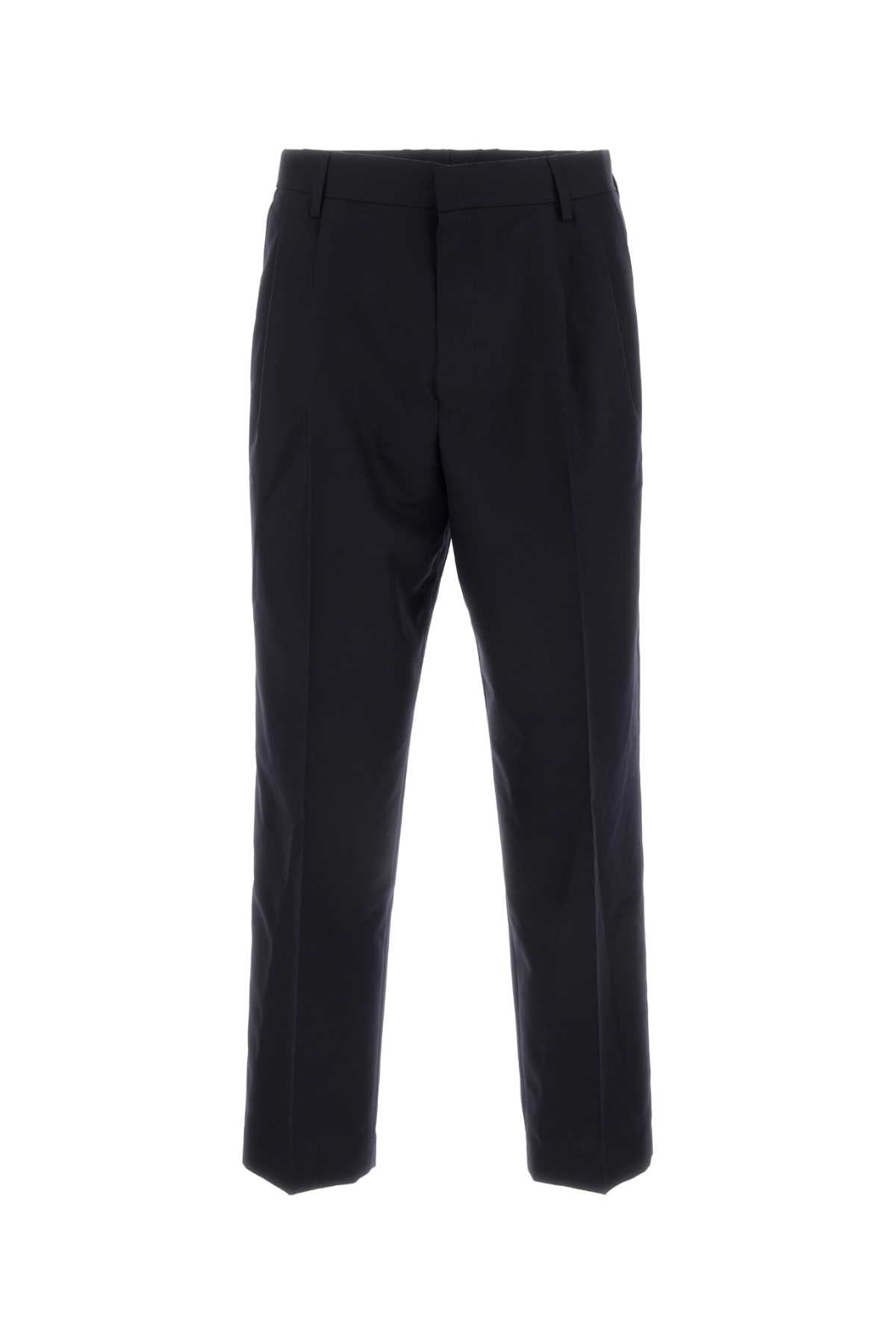 Midnight Blue Wool Pellow Pant Navy Exterior: Pantaloni