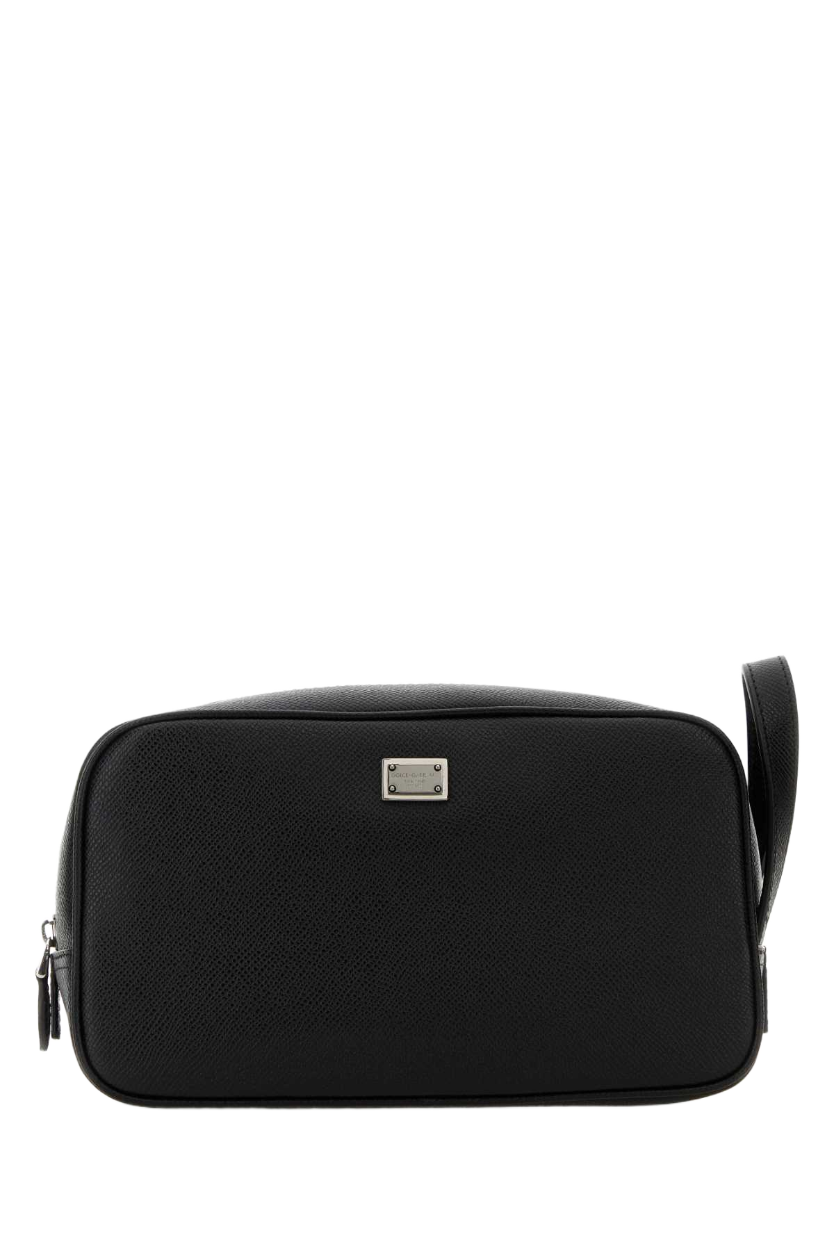 Black Leather Beauty Case Nero Vitello