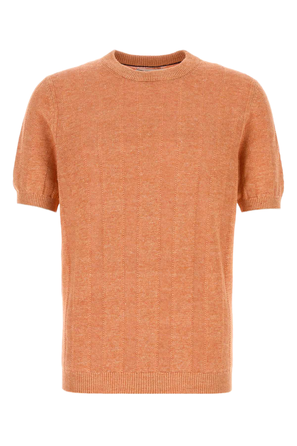 Orange Knit T-Shirt Cyu03 Exterior: Linen Cotton