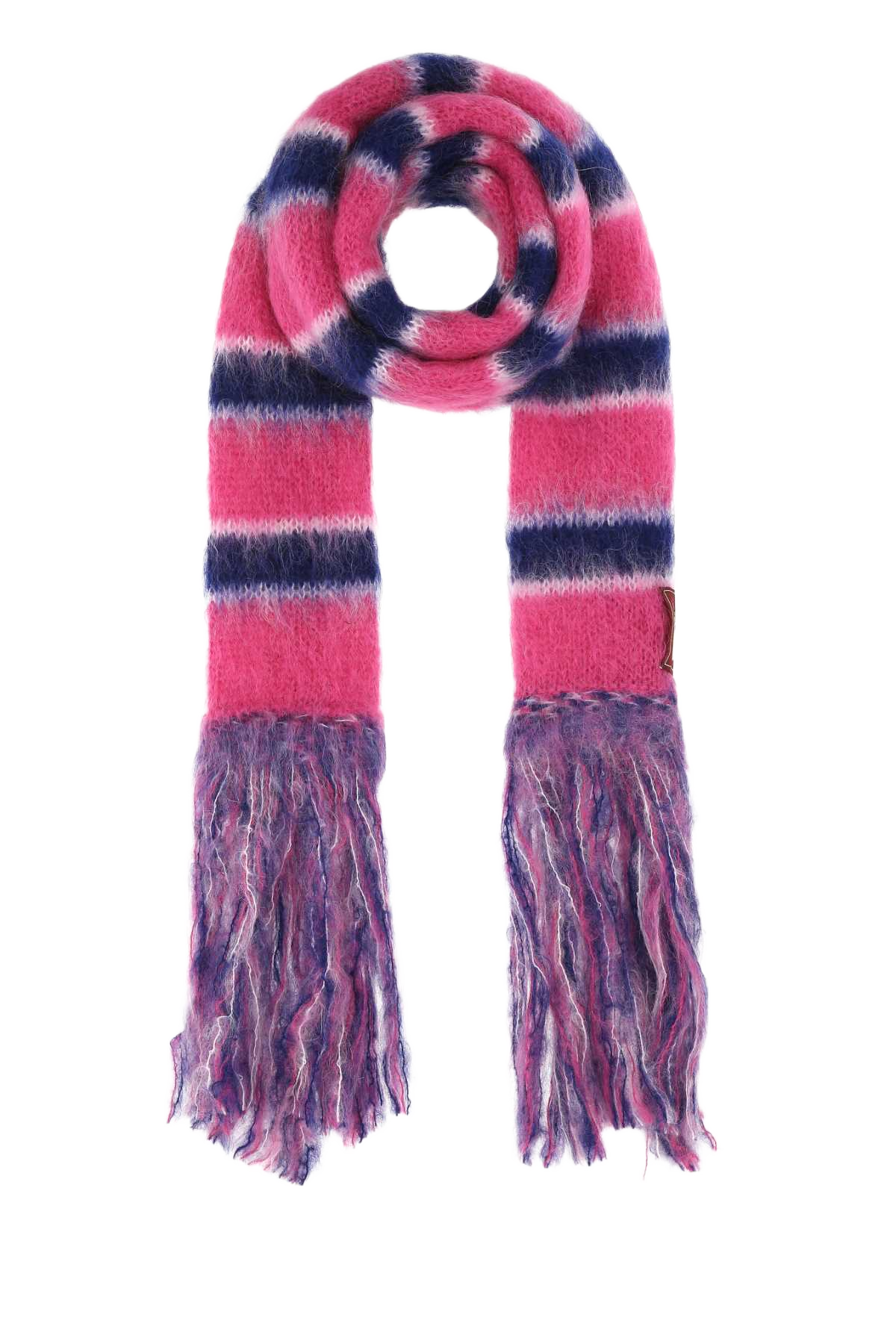 Embroidered Mohair Blend Scarf Rgc56 Exterior: Nylon Wool Sciarpe E Foulard