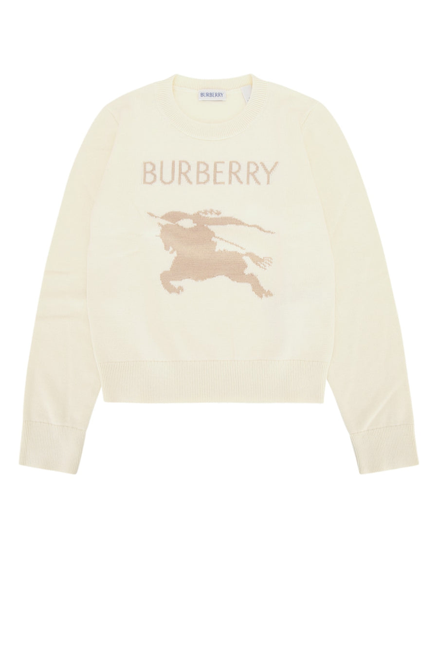 Burberry Jr Thea 60% cotton sweater in ivory