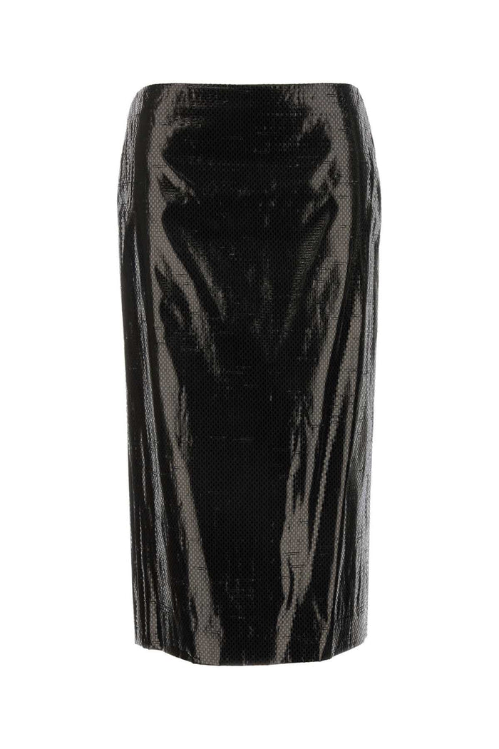 Black Canvas Skirt Gonne