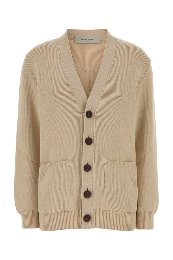 Golden Goose Deluxe Brand Knit Cotton 96% cardigan in beige