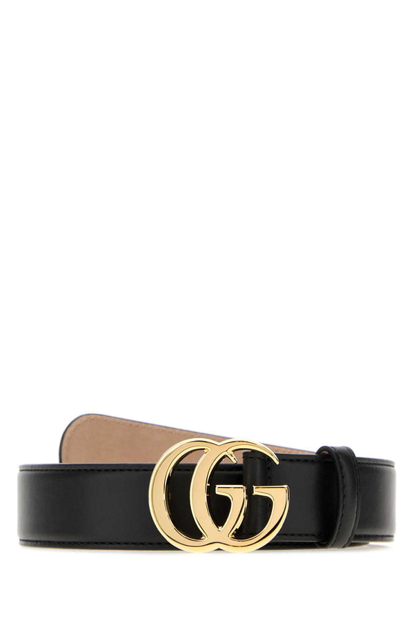 Gucci Exterior: 100% Leather; Finishing: Golden metal belt in black