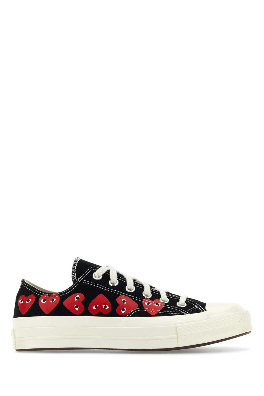Comme Des Garcons Play Canvas upper sneakers in black