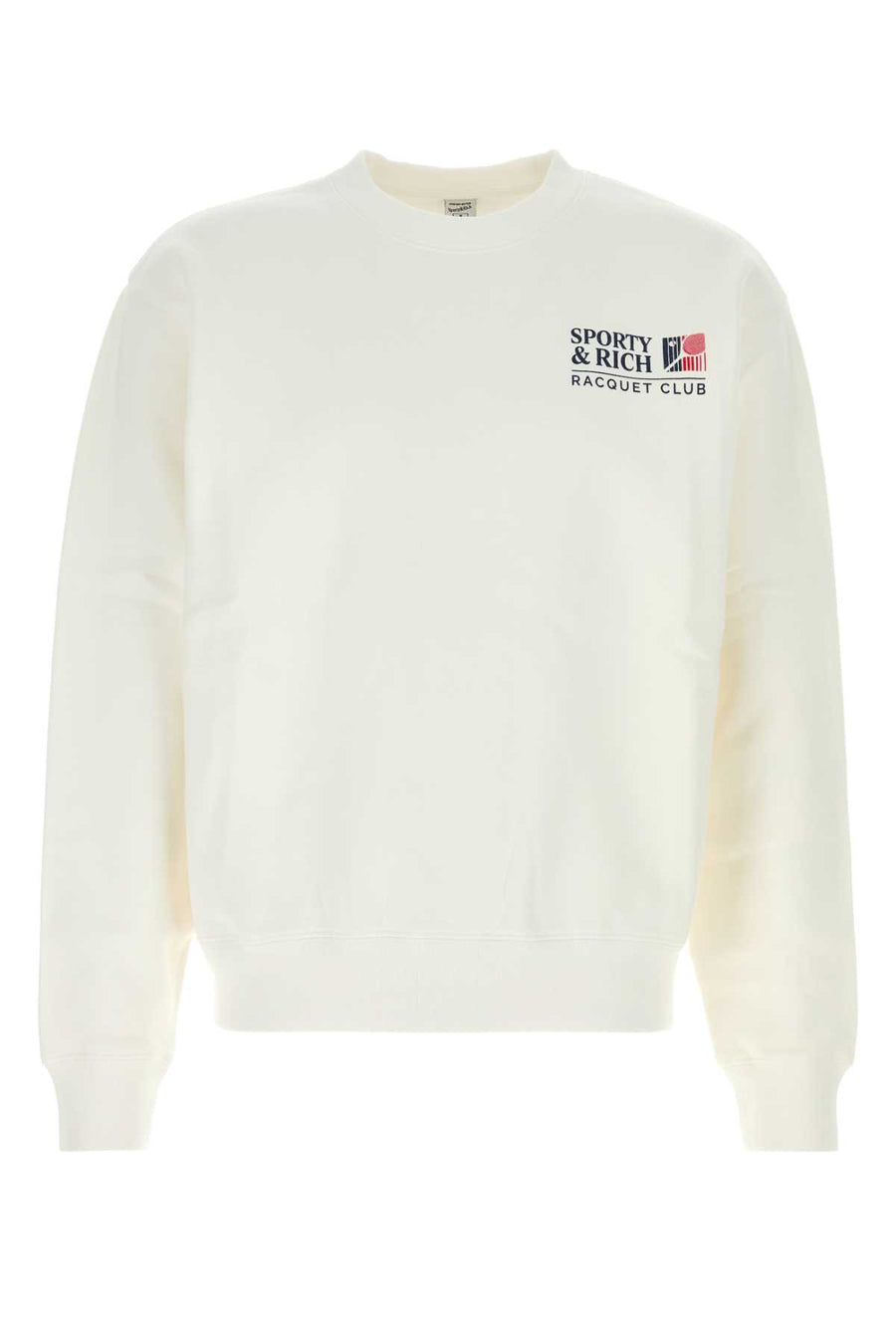 Sporty & Rich Crewneck 100% Cotton sweatshirt in white