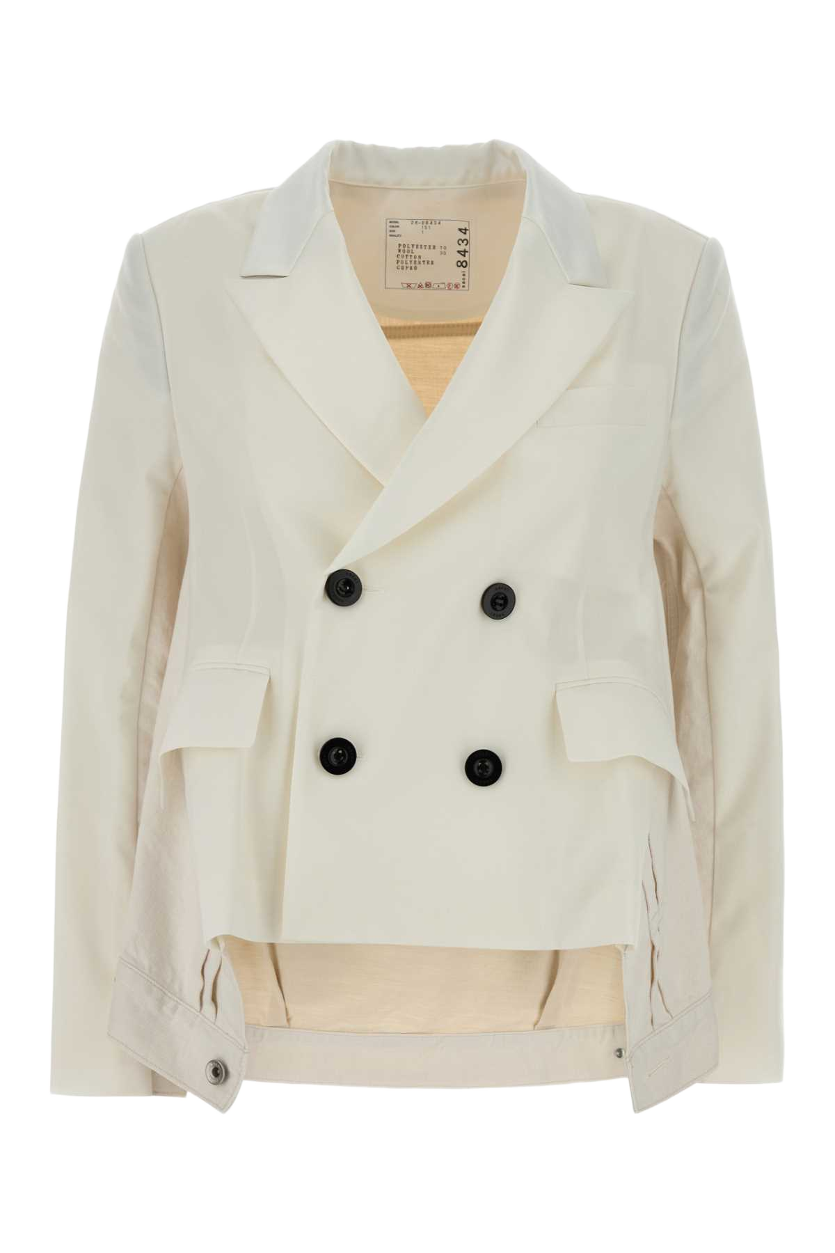 Ivory Twill And Denim Blazer Offwhite Giacche E Gilet