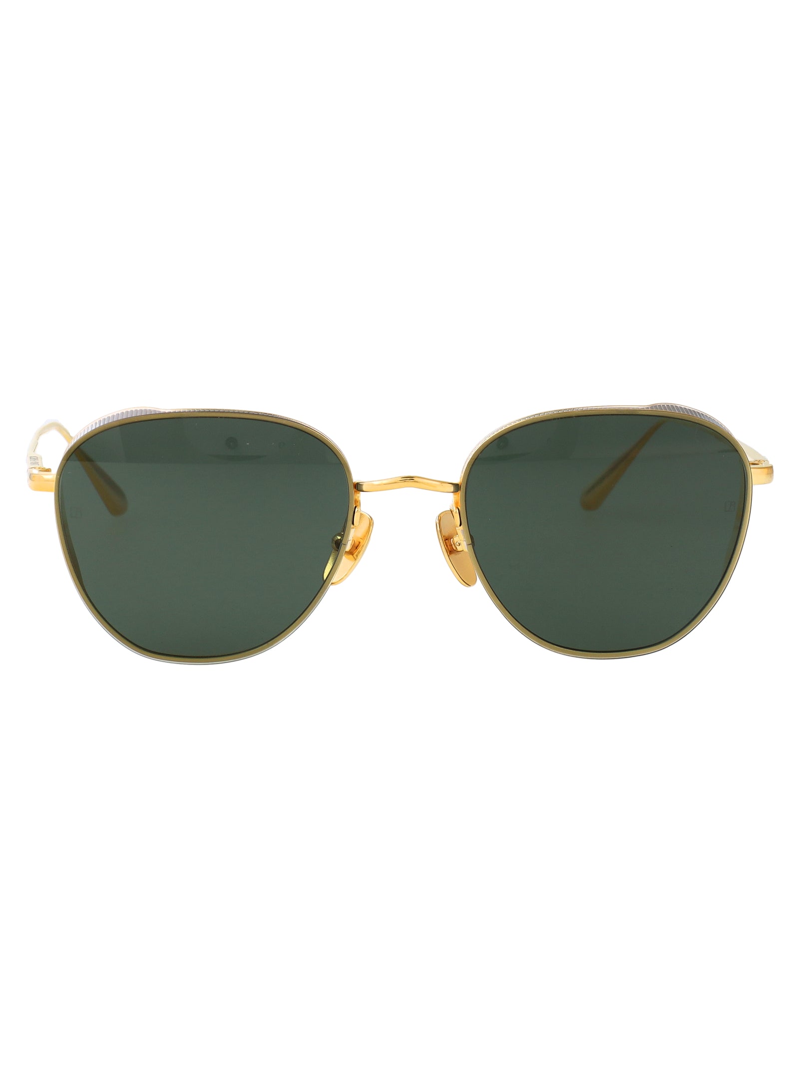 Lfl1503c1sun C1 Yellowgold/whitegold/green Titanium Sunglasses
