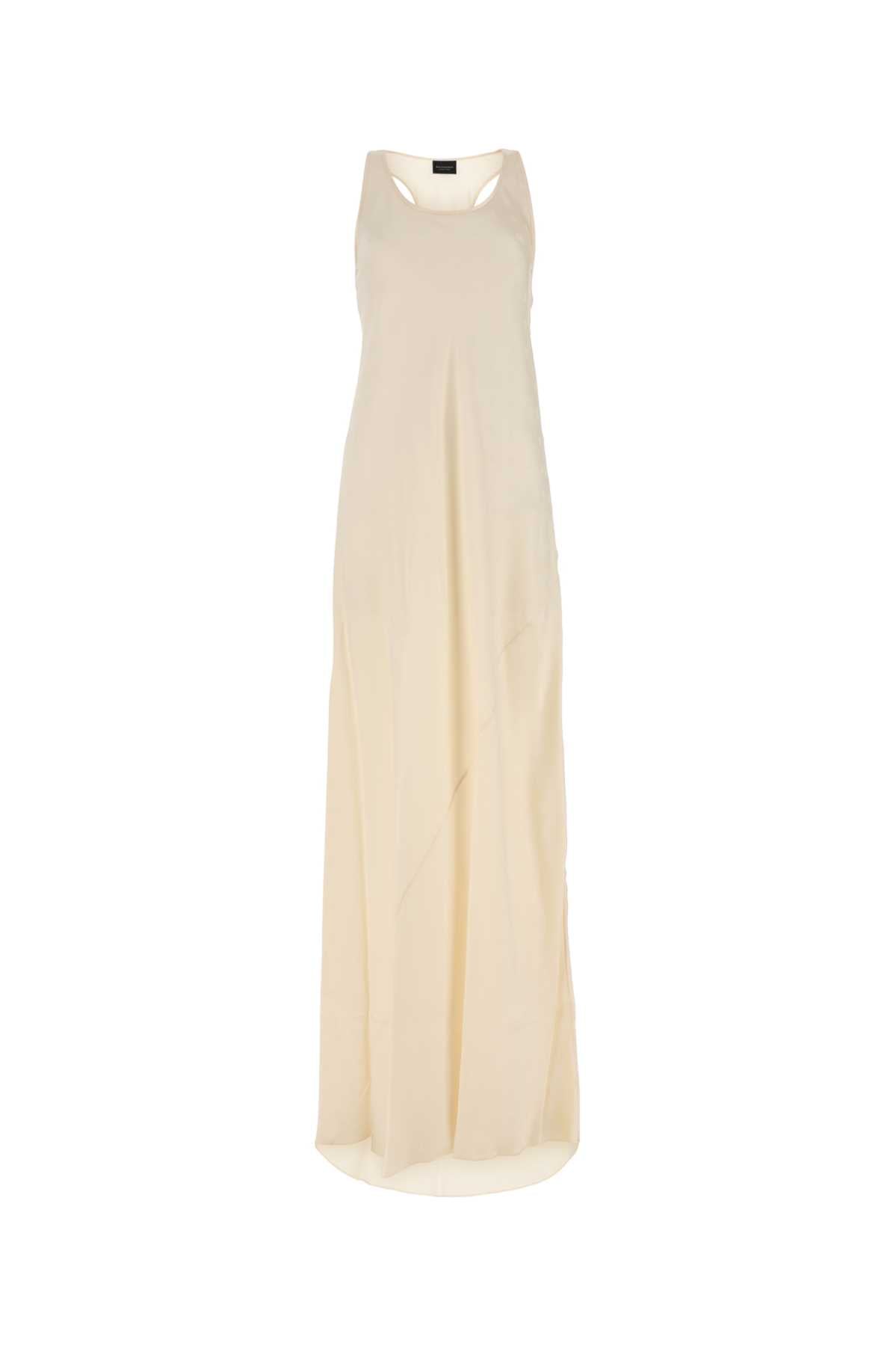 Ivory Satin Long Dress 9002 Exterior: Viscose Abiti Lunghi
