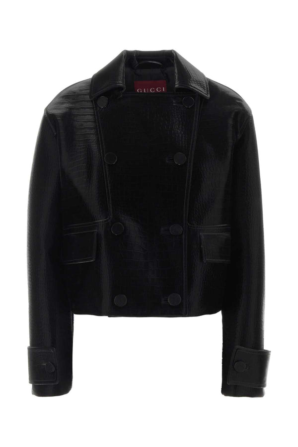 Gucci Lamb skin jacket in black