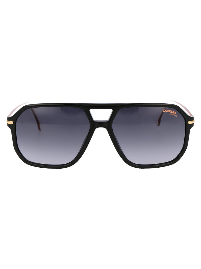 Striped Black Polyamide Inj-gril. Sunglasses